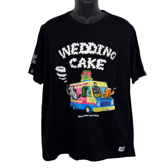Wedding Cake Central Mill Doughboy Truck Like Wake Bake & Bake Black Tee Size XL - Picture 1 of 12